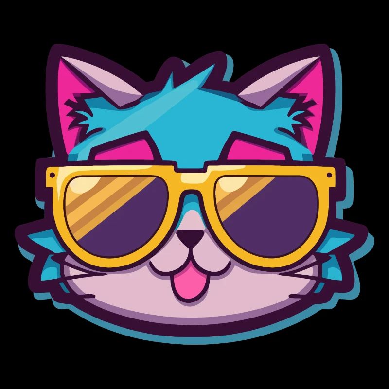 Chat cool avec des lunettes de soleil