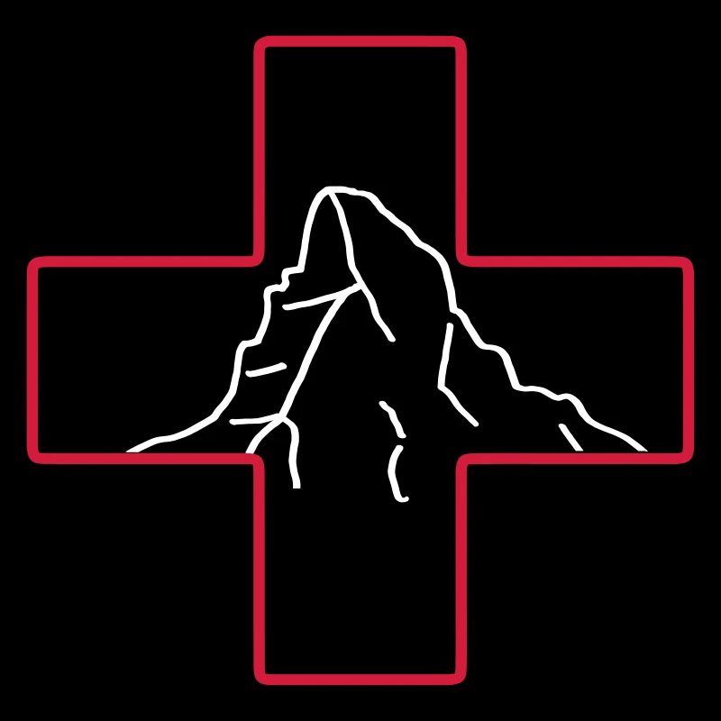 Matterhorn | Schweizer Flagge | Schweiz Wandern