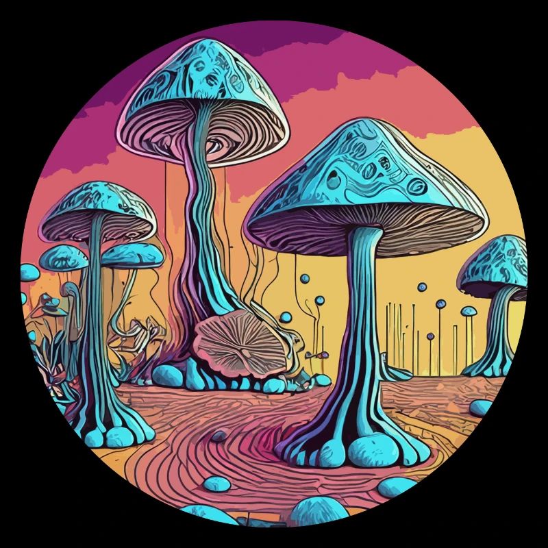 Vallée des champignons psychédéliques
