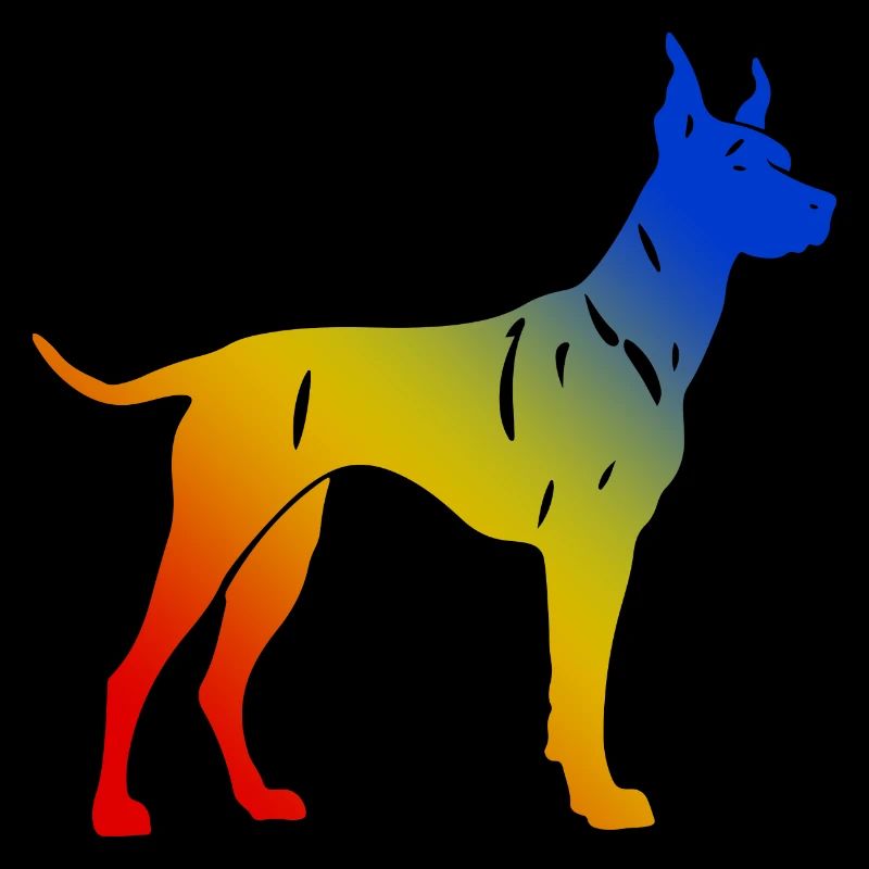 Doberman Hund Bunt