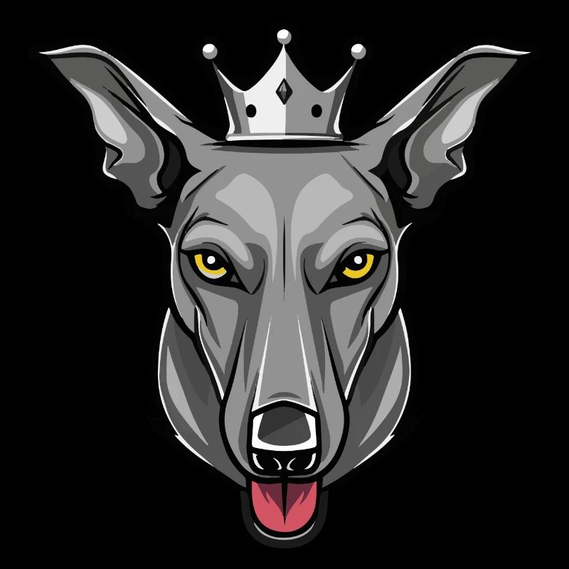 Greyhound Hund Krone