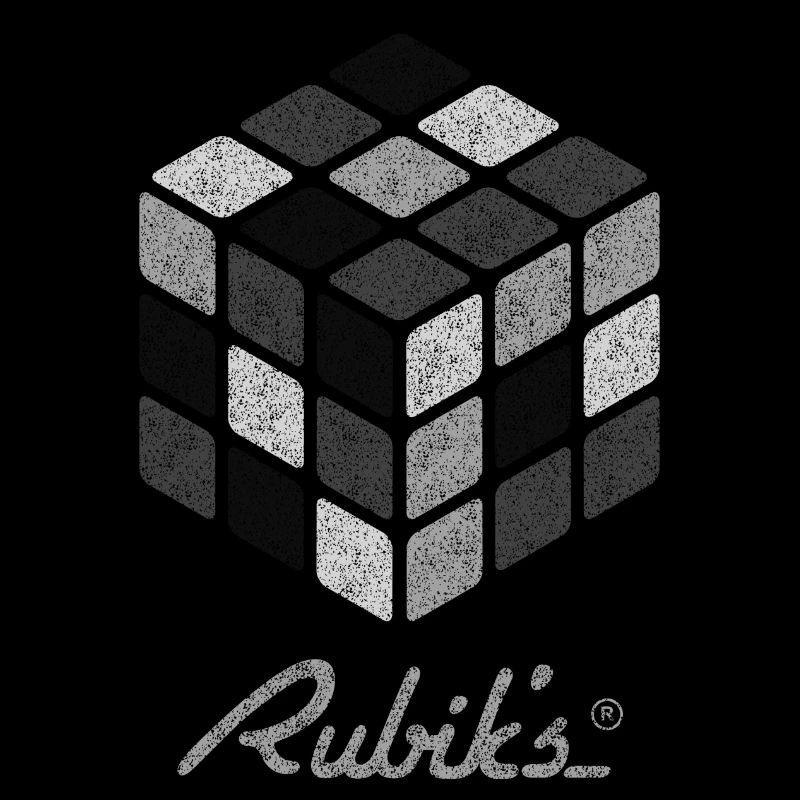 Rubik's Cube Imprimé Noir et Blanc