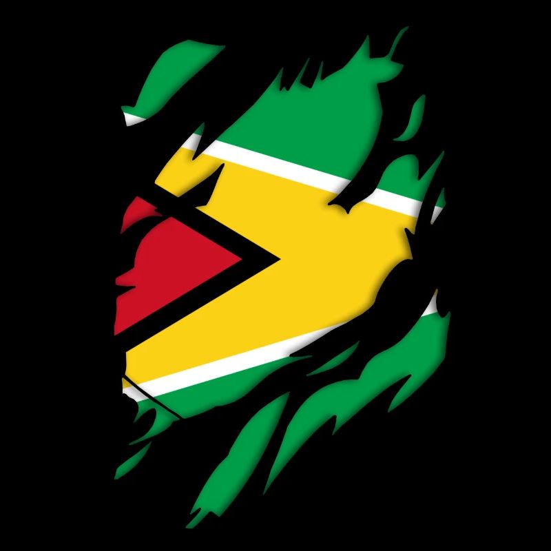Drapeau déchiré du Guyana