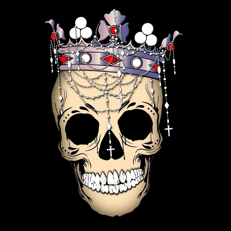 Totenkopf mit Krone