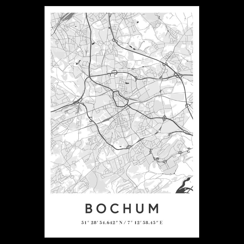 Bochum NRW map city map city map map