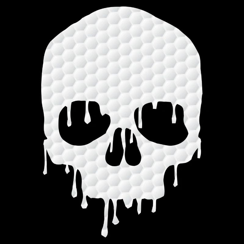 Squelette de golf - une conception cool de crâne pour l’amoureux de golf