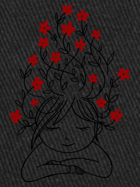 Fille avec des fleurs