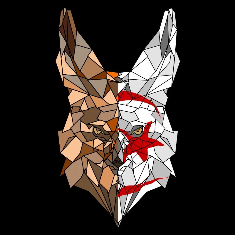 Fennec polygone drapeau de l'Algérie