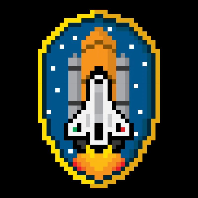 Space Shuttle Badge (Pixel art/Space-Badge)