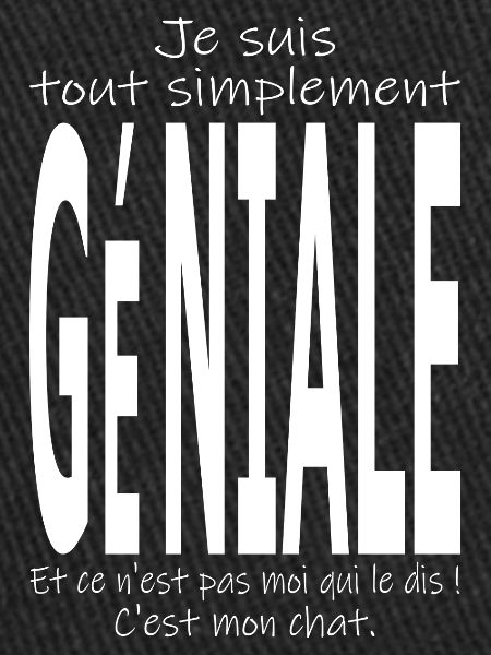 Je suis tout simplement géniale