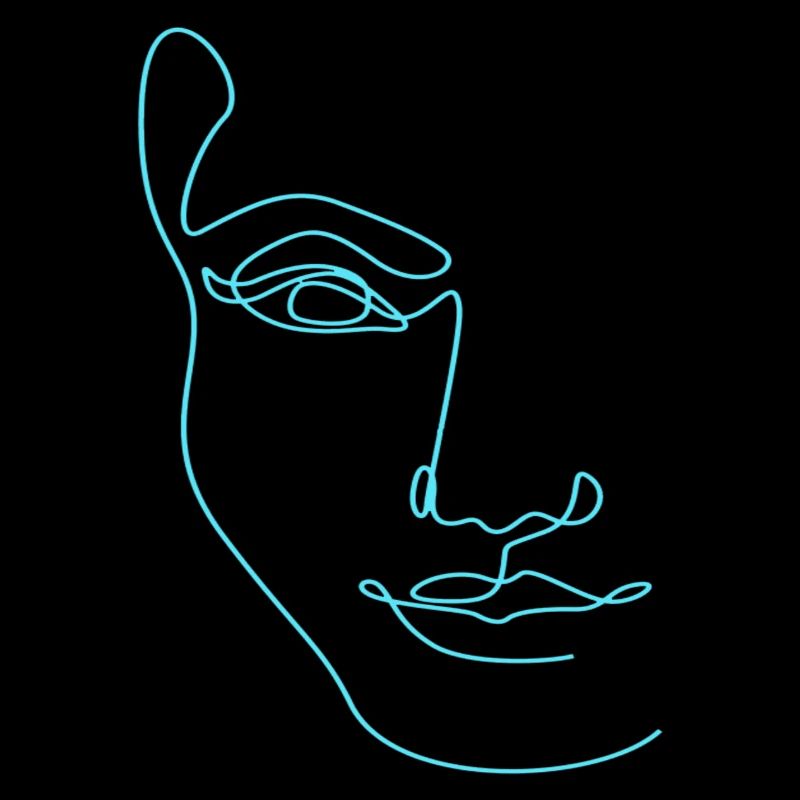 Line Art Weibliche Silhouette Weibliche Gesichter