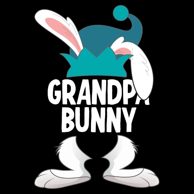 Grand-père Lapin de Pâques Joyeuses Pâques