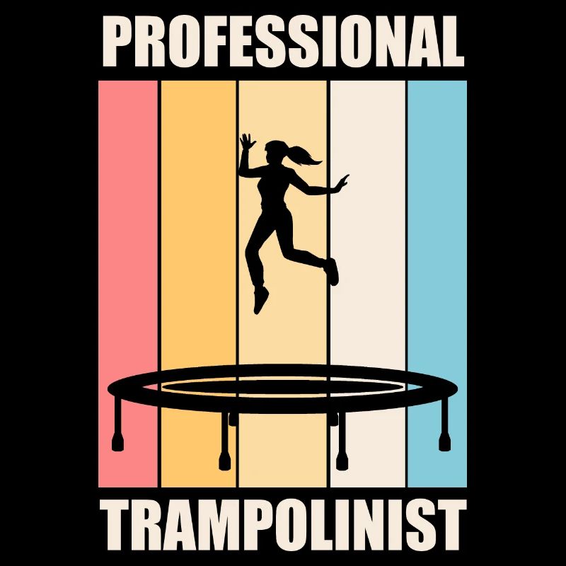 Trampoline de saut Trampoliniste