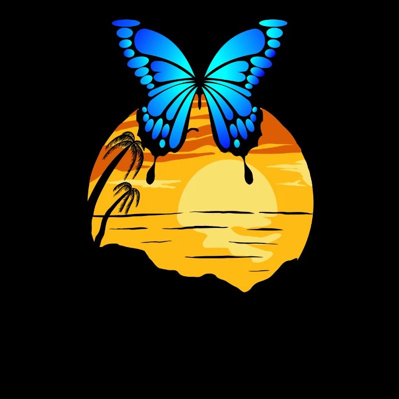 Papillon bleu d'été