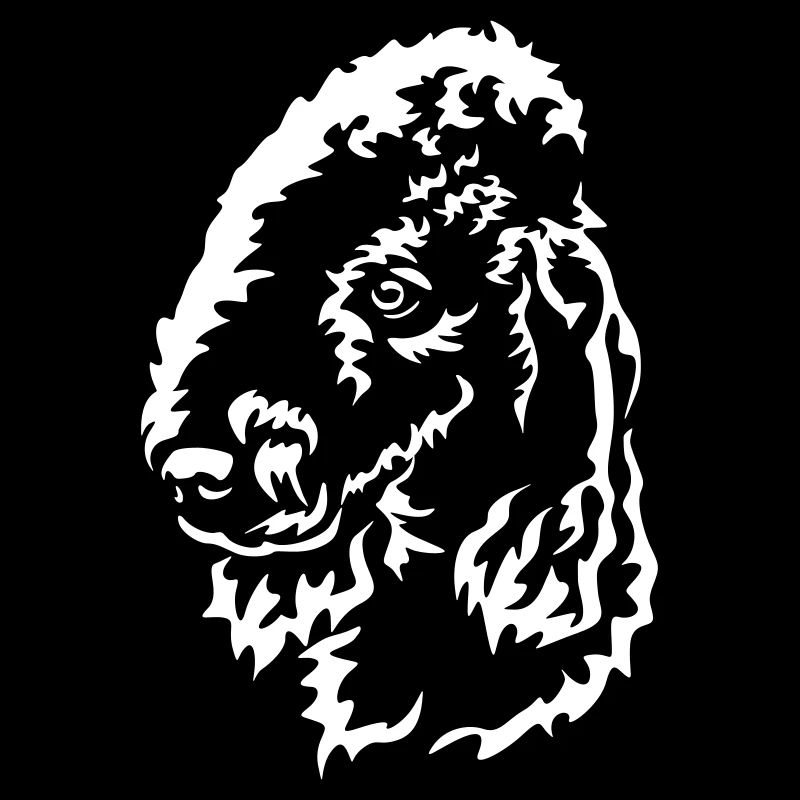Bedlington Terrier Head « Black Edition »