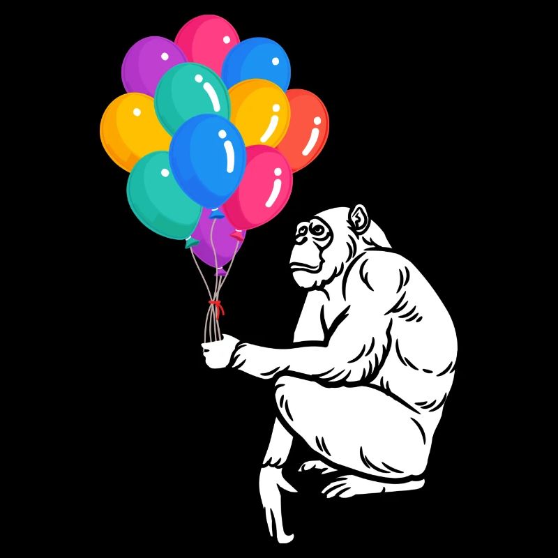Chimpanzé ballons