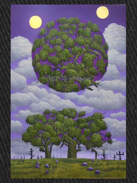Tree and moon