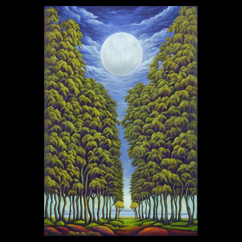 Avenue avec lune