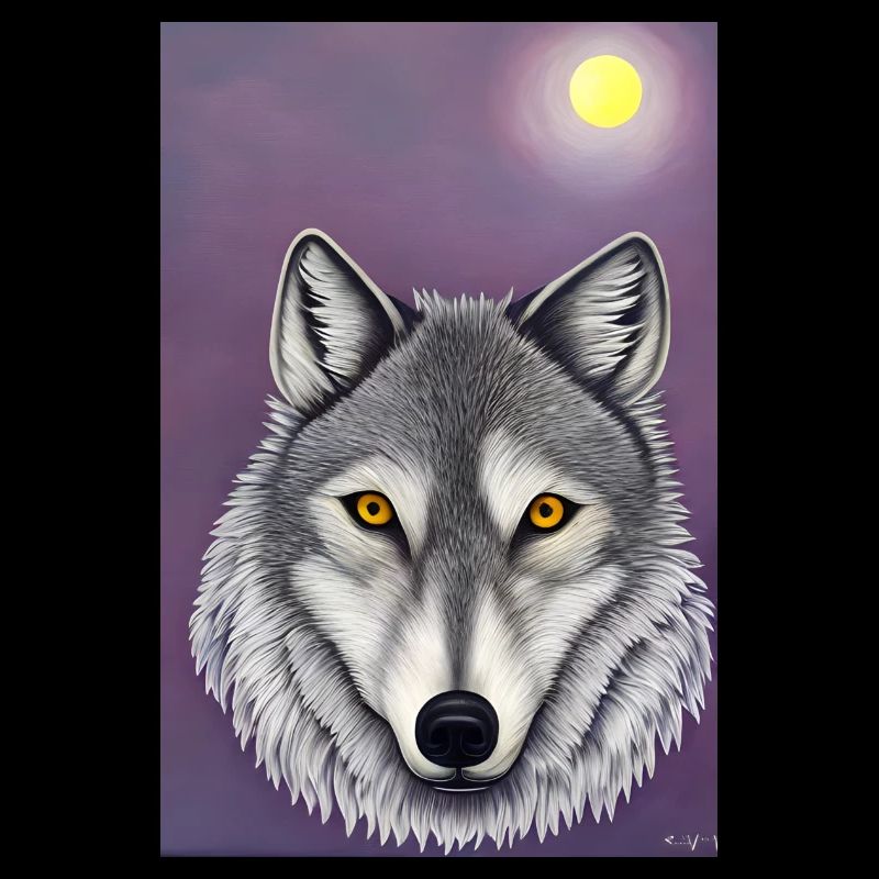 Loup sous la Lune