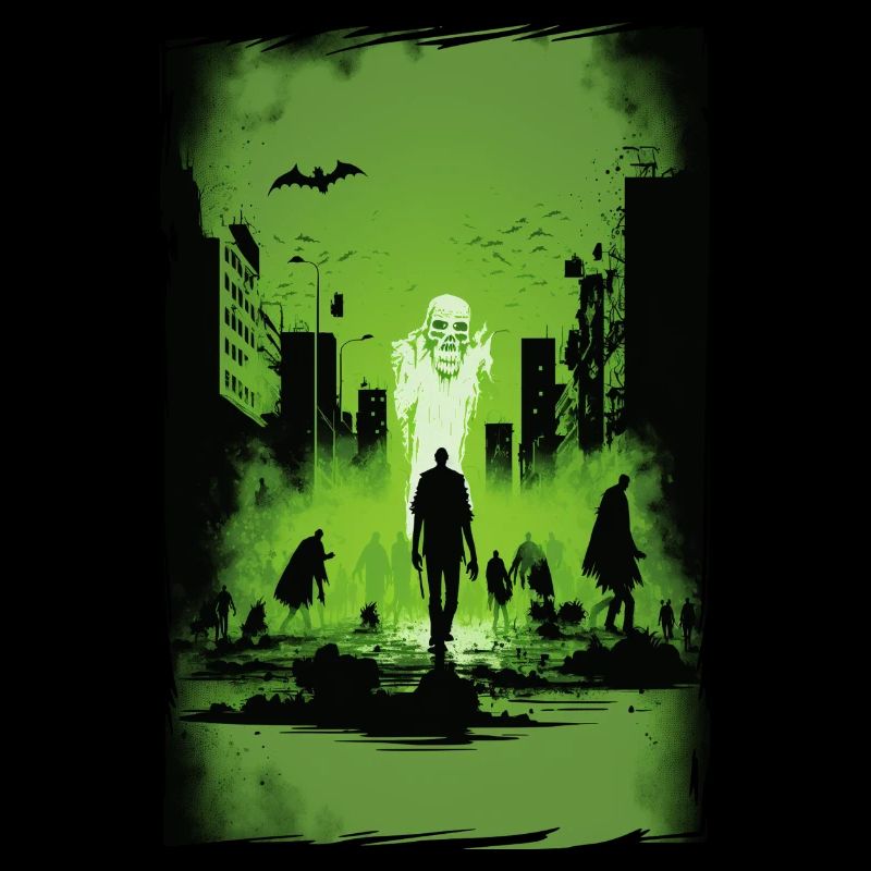 Zombie Illustration Minimaliste Design