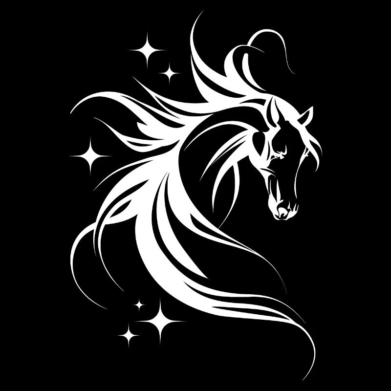 Cheval avec des étoiles
