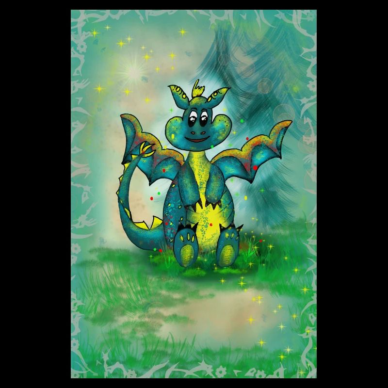 Drache mit Hintergrund