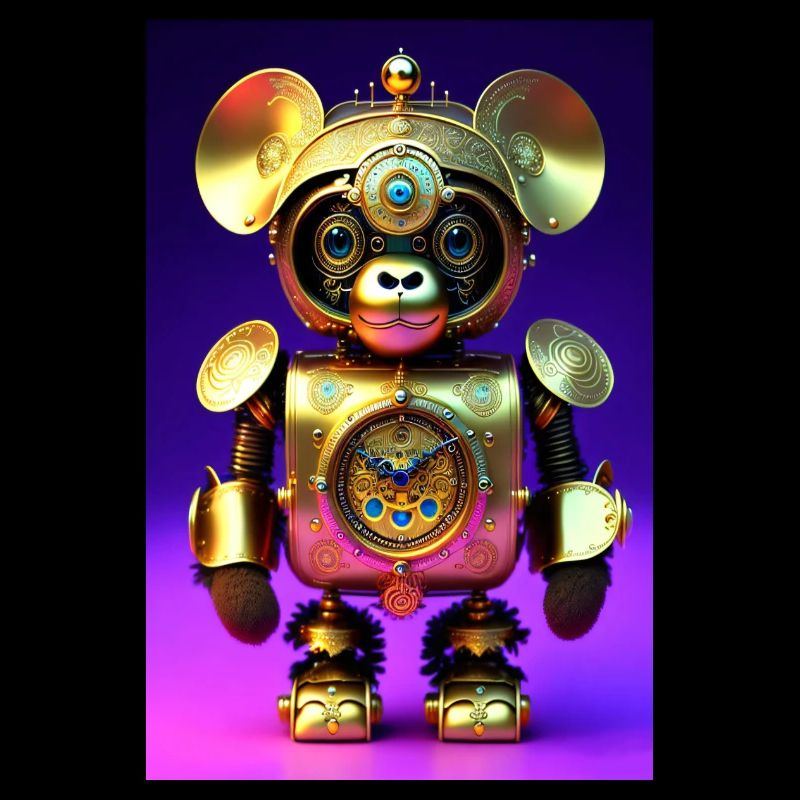 Cute Clockwork Baby Monkey Android