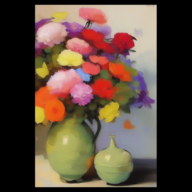 Fleurs et papillon