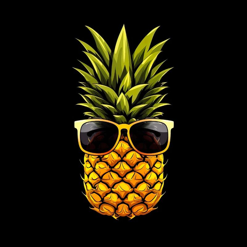 Ananas mit Sonnenbrille