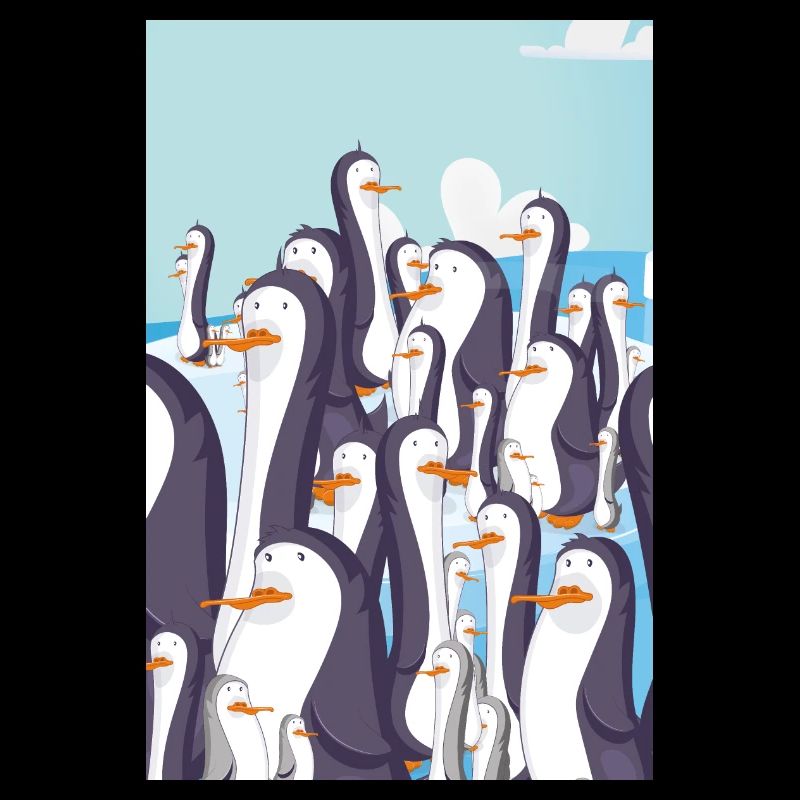Manchots de dessins animés mignons