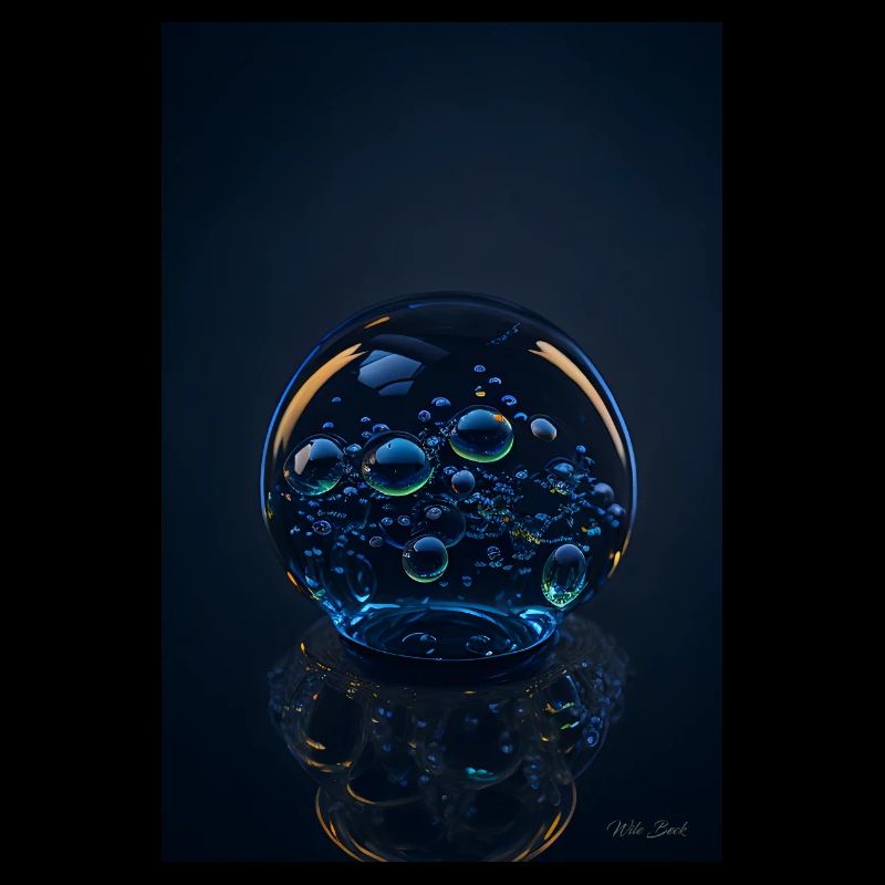 Blasen in einer Blase blau 1