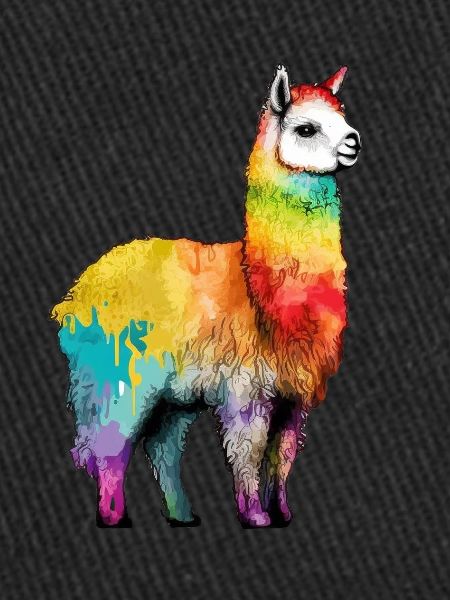 Alpaga Llama Rainbow Graffiti Style