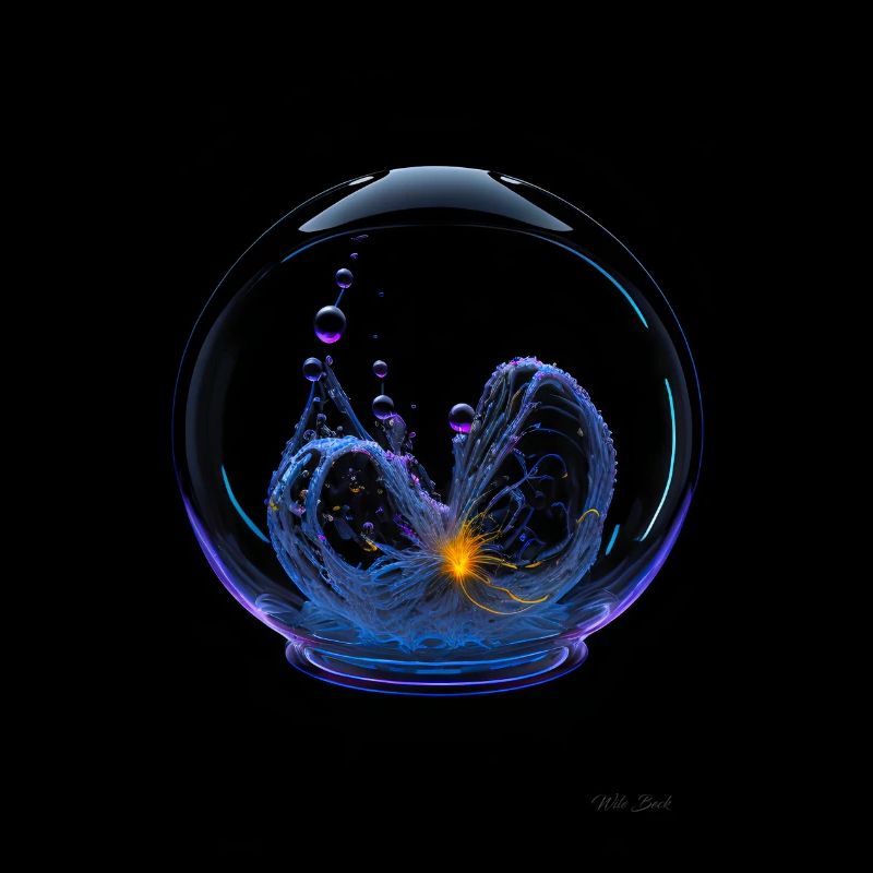 Kaos in einer Blase neon 2