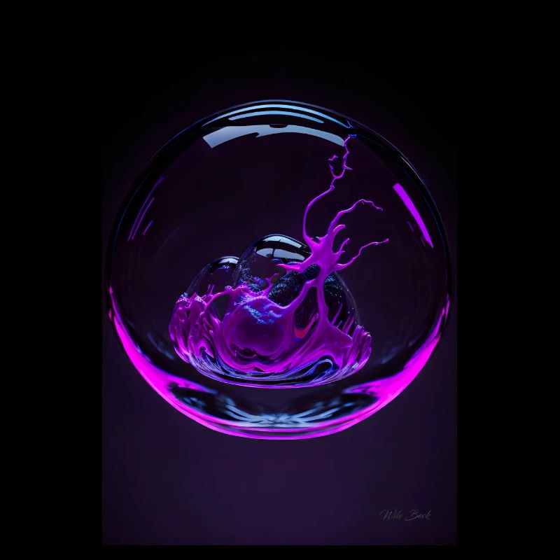 Kaos in einer Blase magenta 2