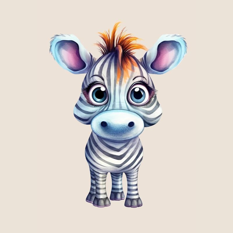 Zebra Wasserfarben Zeichnung