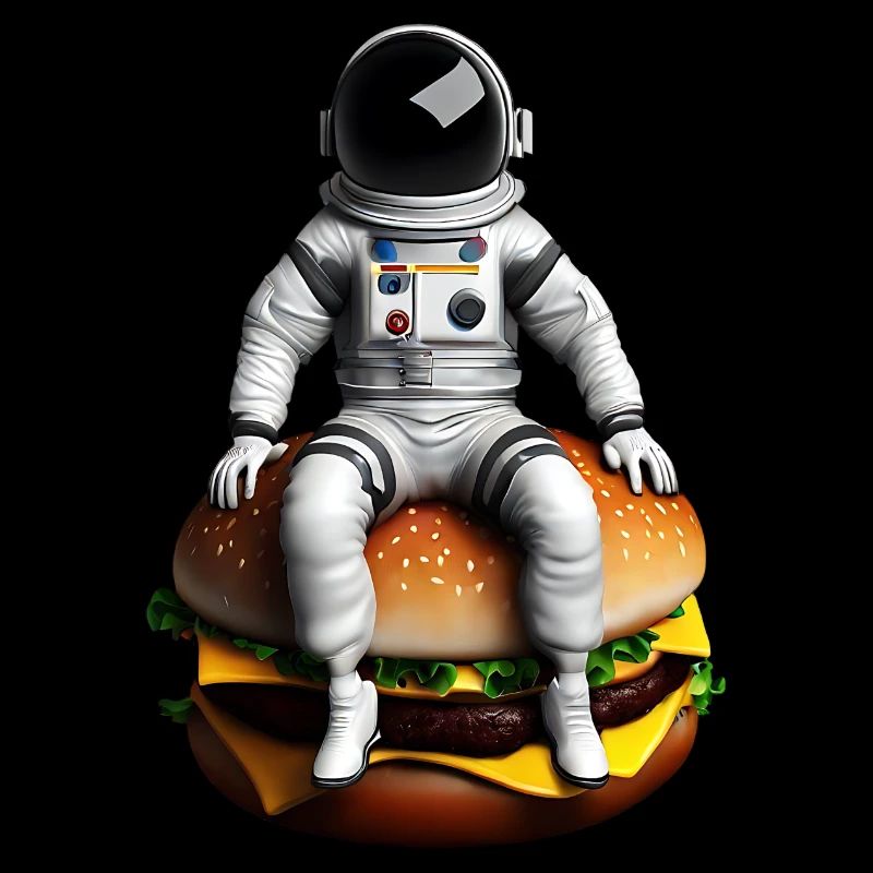 Weltraum Astronaut Cheeseburger