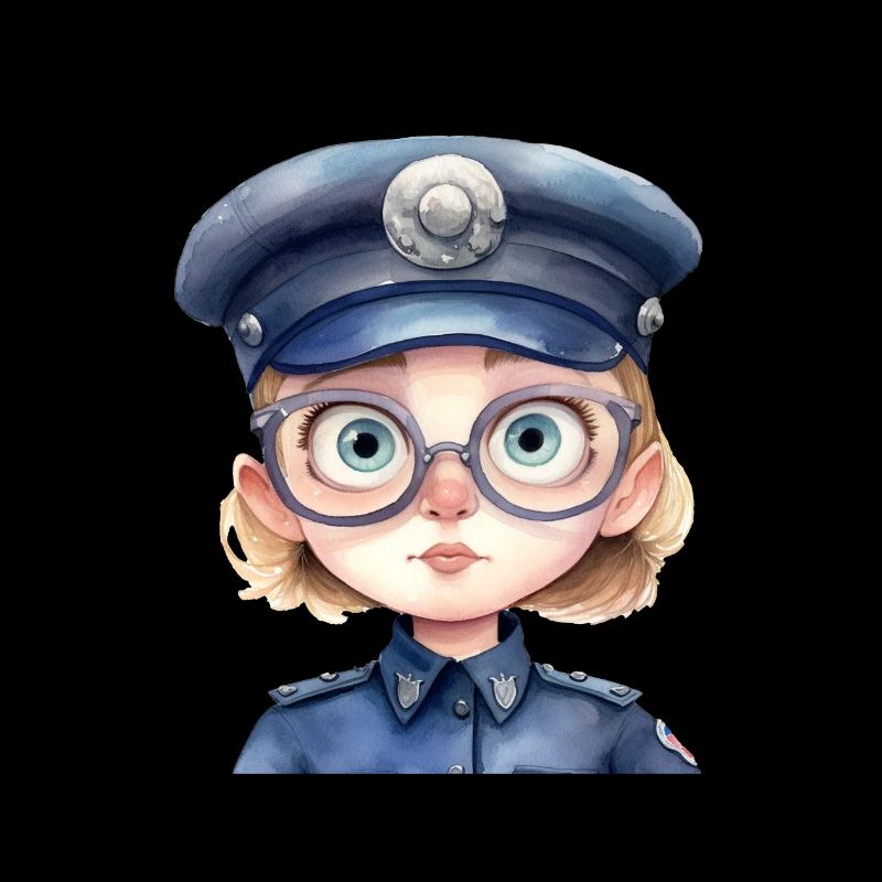 Dessin d’aquarelles de policière