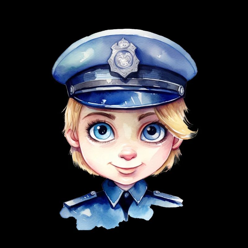 Dessin d’aquarelles de policière