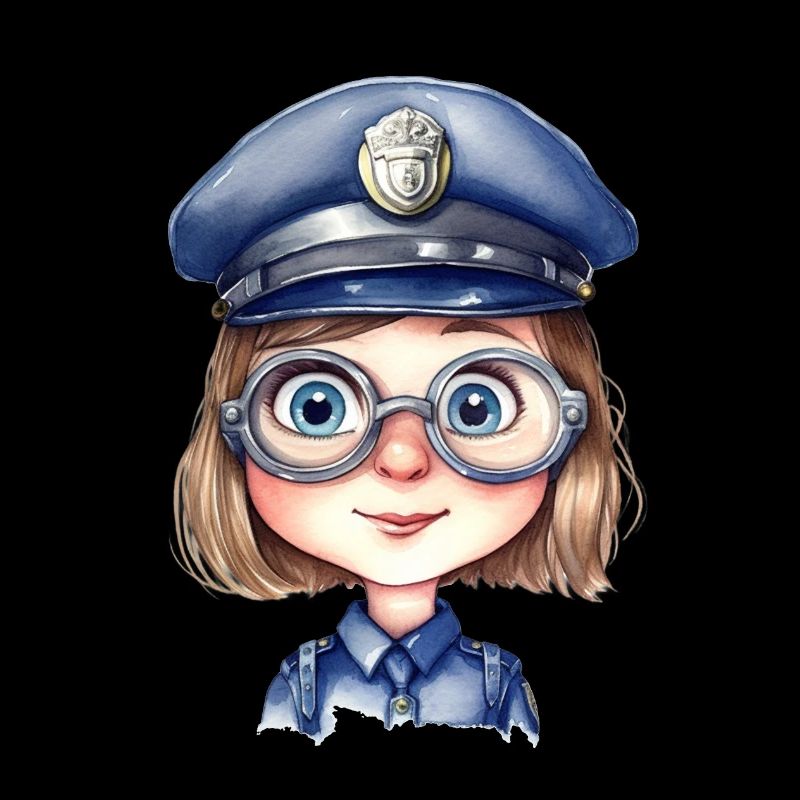 Dessin d’aquarelles de policière