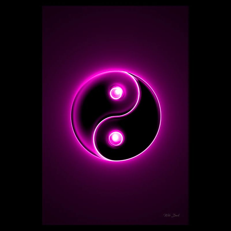 Yin Yang magenta 2