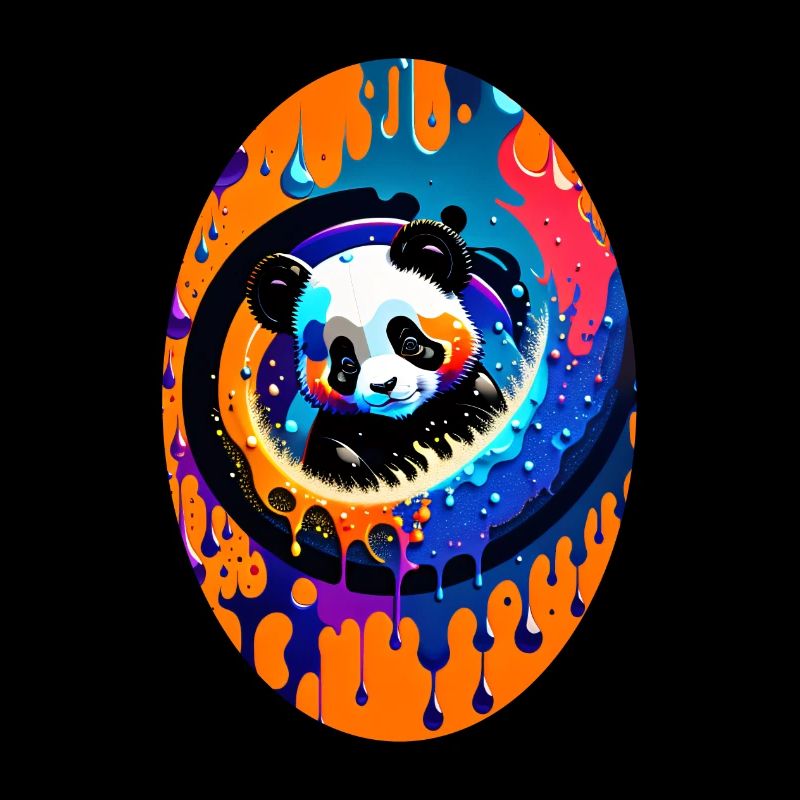 Buntes Kunst Potrait Panda 5