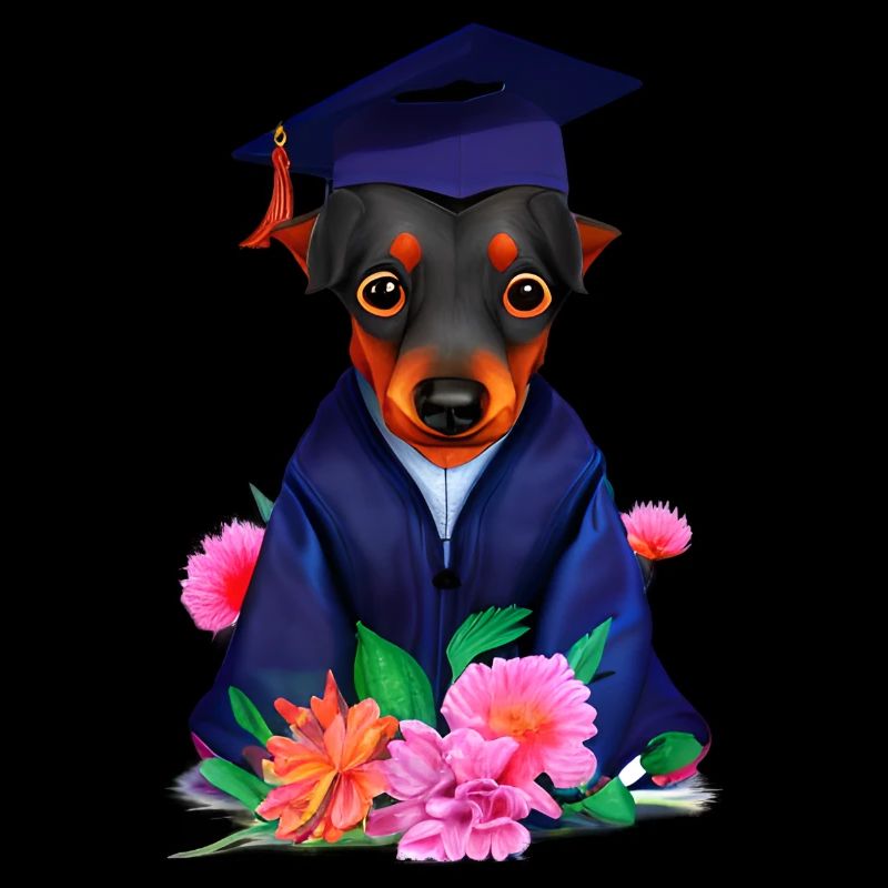 Bachelor Doberman Graduation Study Dogs