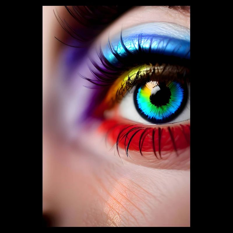 Regenbogen Auge