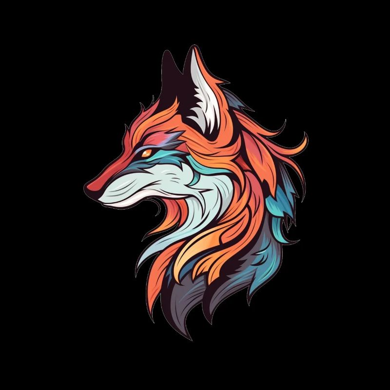 Fox Neo Traditional Tattoo Drawing