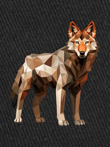 Wolf Geometric Drawing