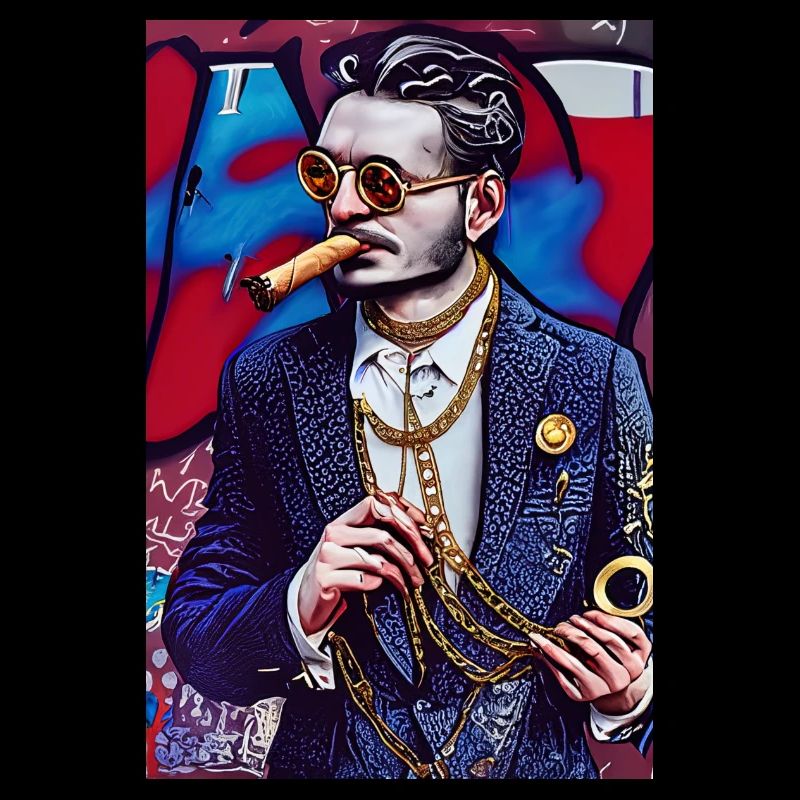 Man in a suit | modern pop art graffiti