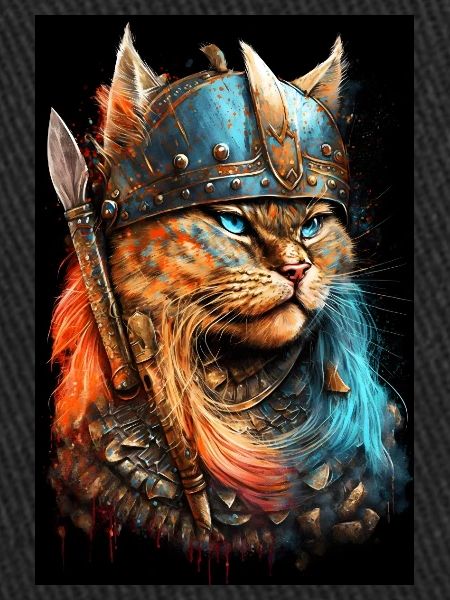 Portrait de chat viking