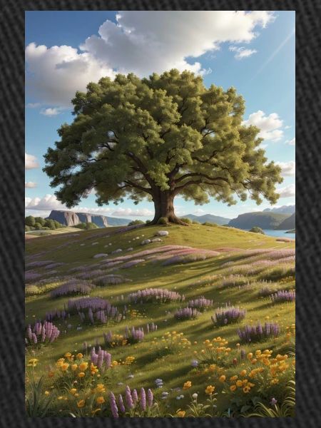 Tree, Wildflower Meadow