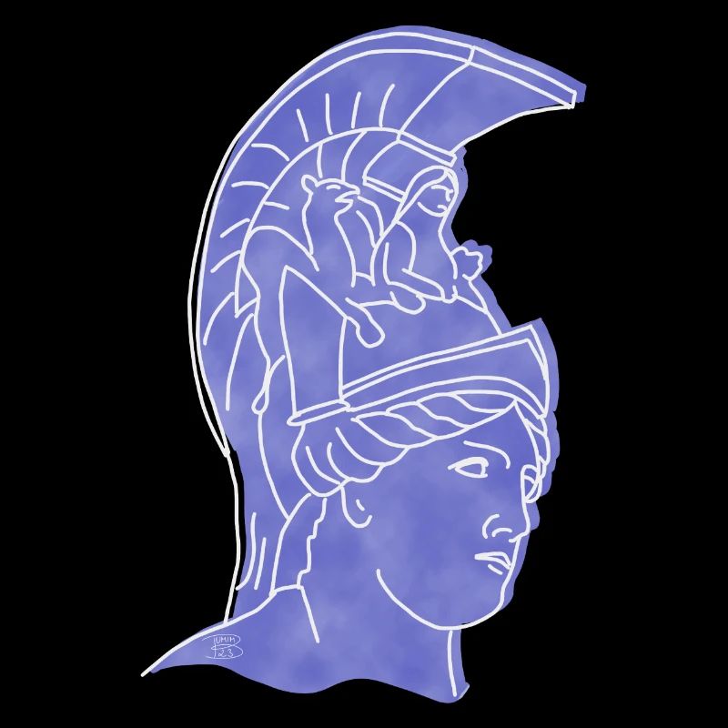 "Athena", Boho Line Art Design, Serie "Greece"