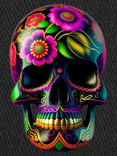 Skull in Mexican style